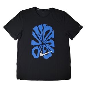 New Nike Black Short-Sleeve Running Shirt Size Large